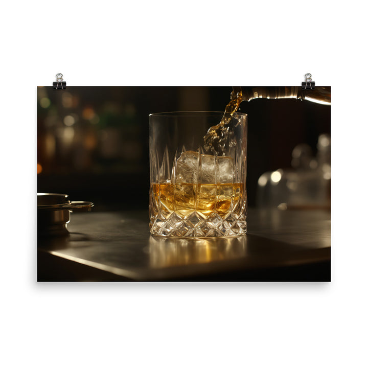Whiskey in Action photo paper poster - Posterfy.AI