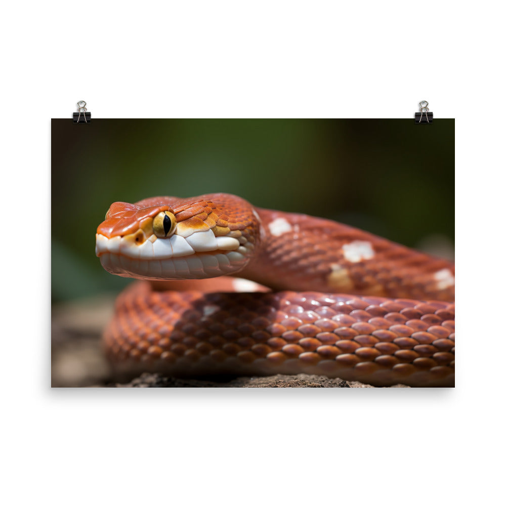 A Close-Up of a corn snake photo paper poster - Posterfy.AI