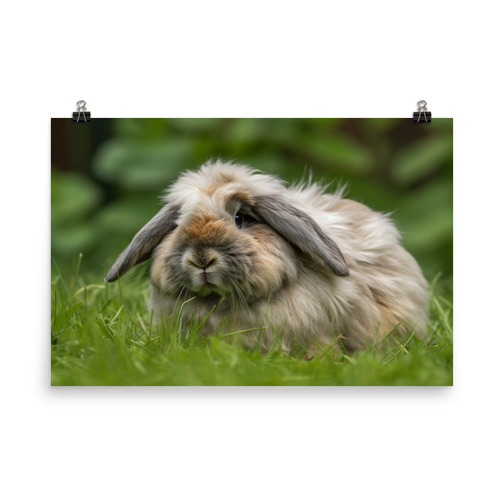 Fluffy American Fuzzy Lop photo paper poster - Posterfy.AI