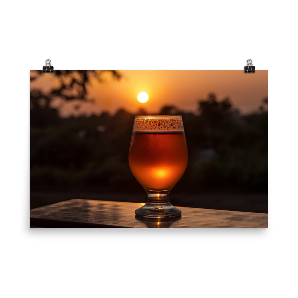 Sunset Sips photo paper poster - Posterfy.AI