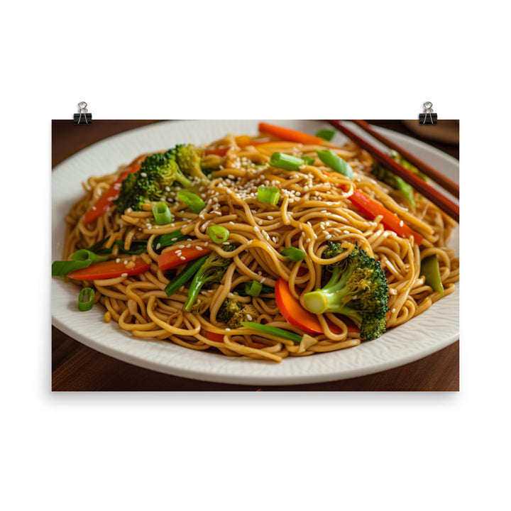 Vegetarian Lo Mein 撈麵 photo paper poster - Posterfy.AI