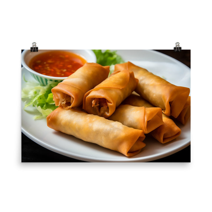 Homemade Spring Rolls 春卷 photo paper poster - Posterfy.AI