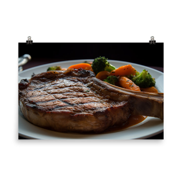 Grilled Ribeye photo paper poster - Posterfy.AI