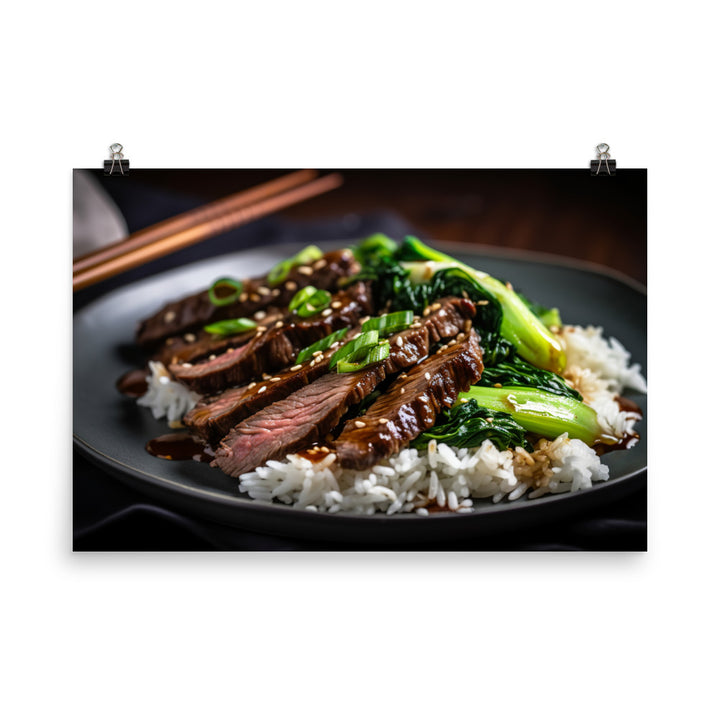 Asian Style Skirt Steak photo paper poster - Posterfy.AI