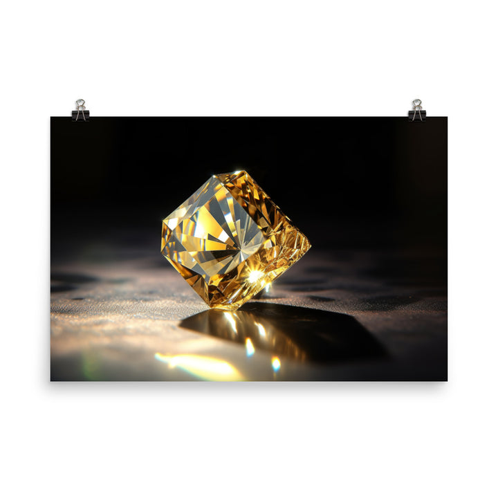 Radiant Yellow Diamond photo paper poster - Posterfy.AI