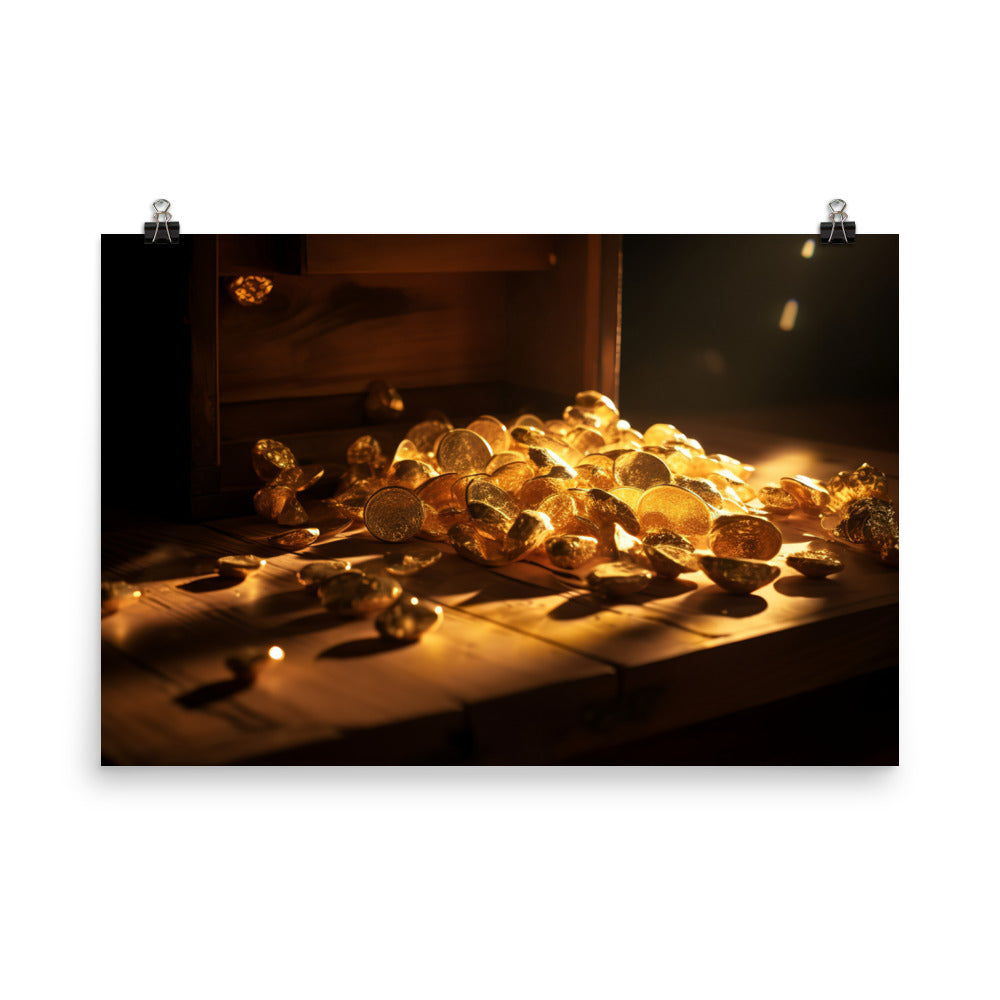 Golden Glow photo paper poster - Posterfy.AI