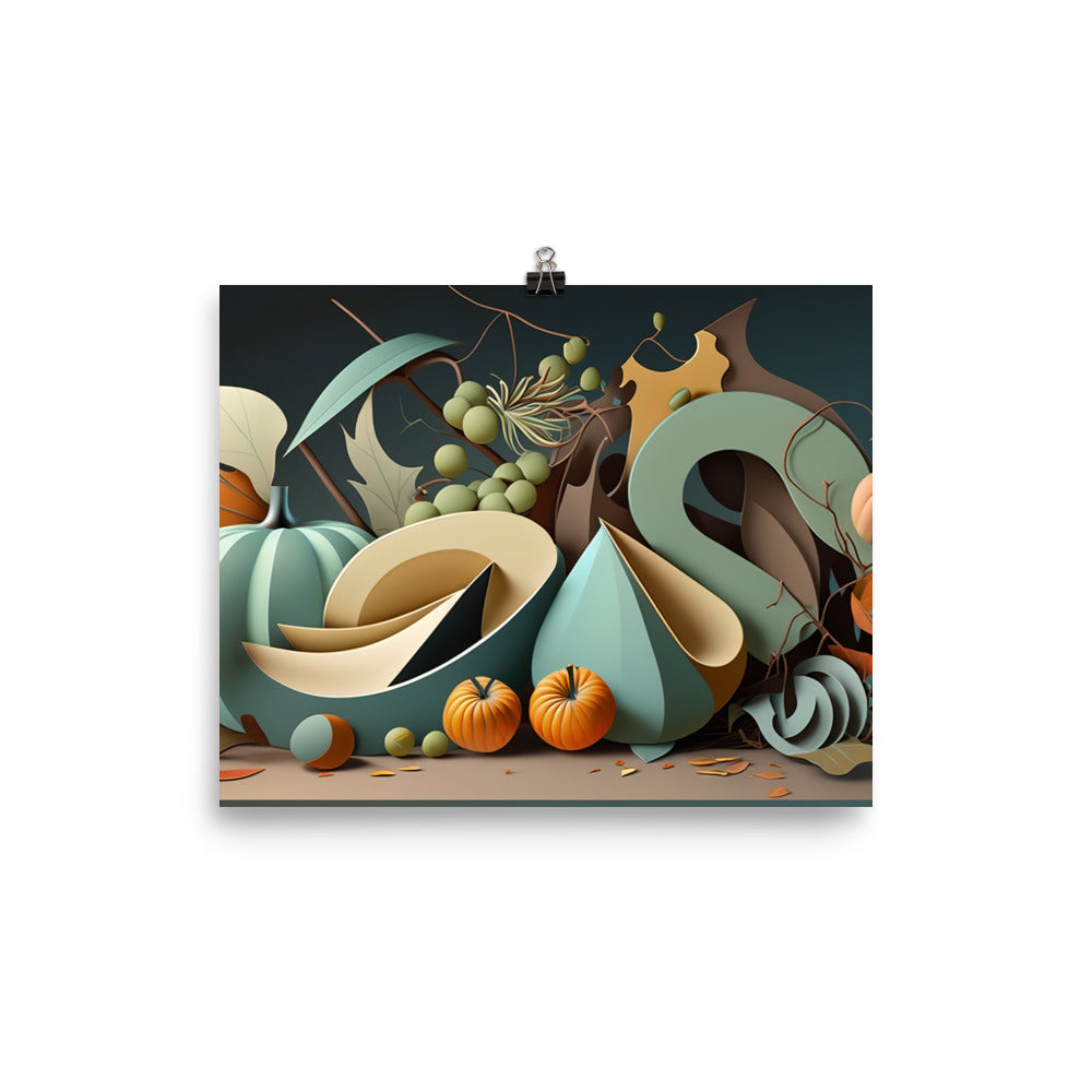 A contemporary still life painting inspired by nature photo paper poster - Posterfy.AI