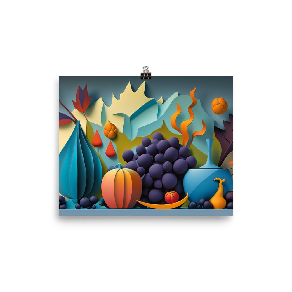 A contemporary still life painting inspired by nature photo paper poster - Posterfy.AI