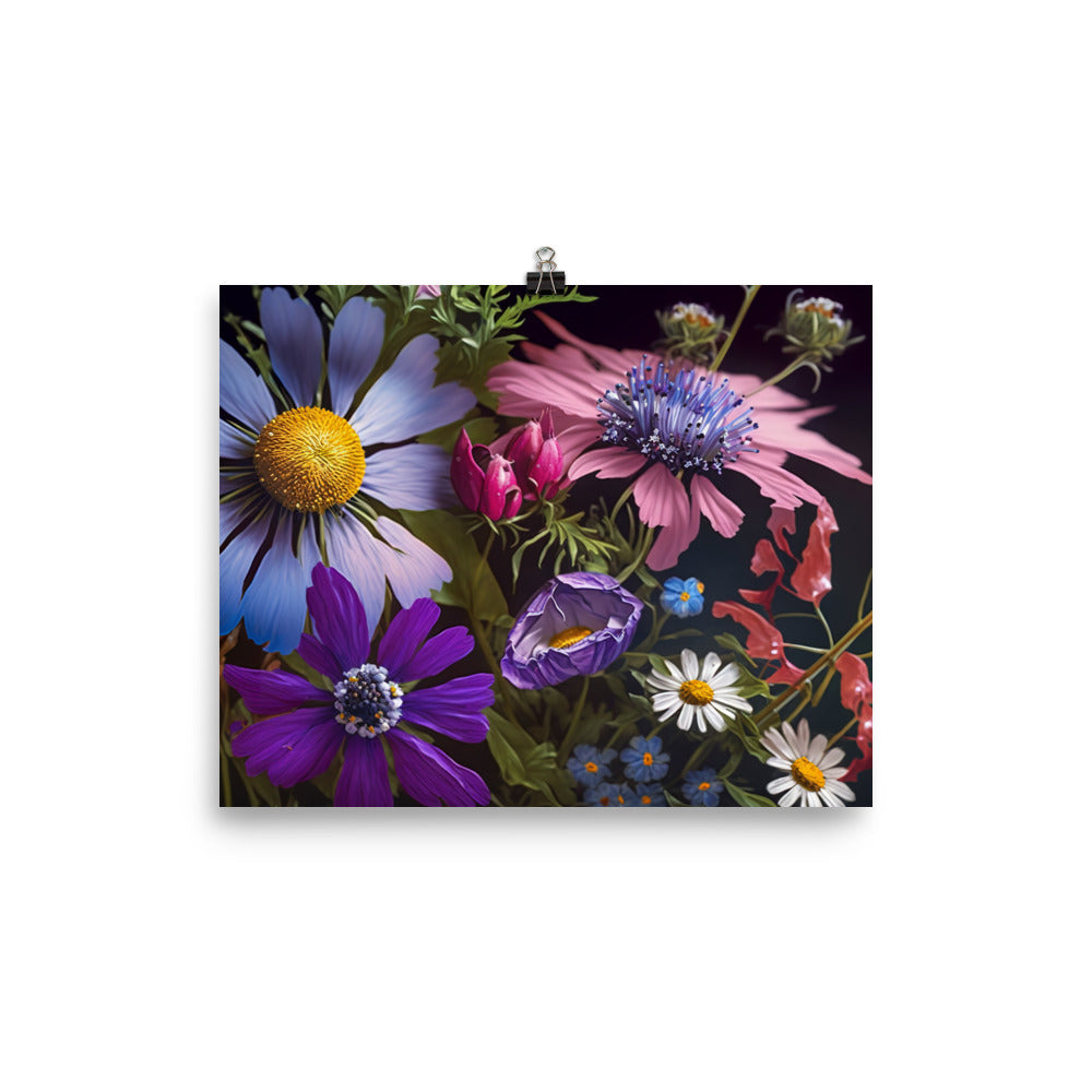 A patch of wildflowers photo paper poster - Posterfy.AI