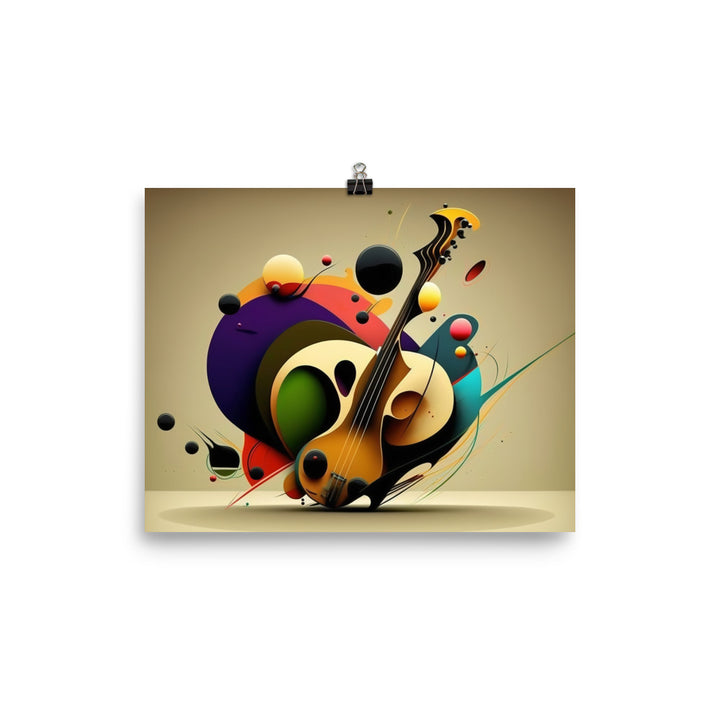 Jazz in simple abstract style photo paper poster - Posterfy.AI