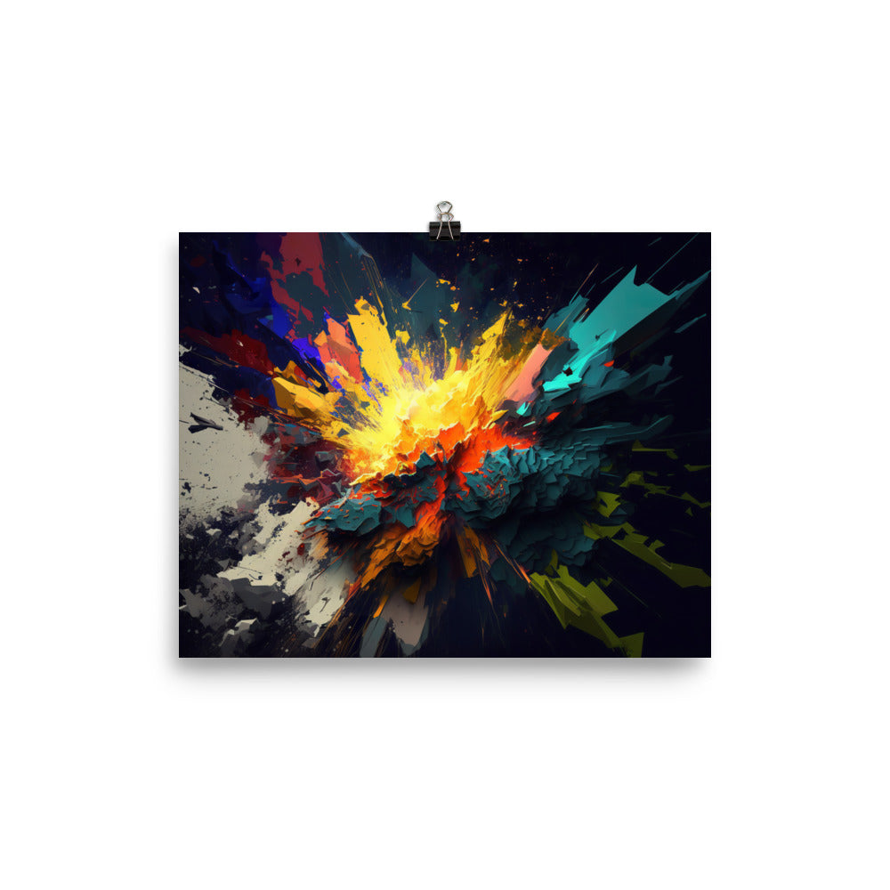 Explosion photo paper poster - Posterfy.AI