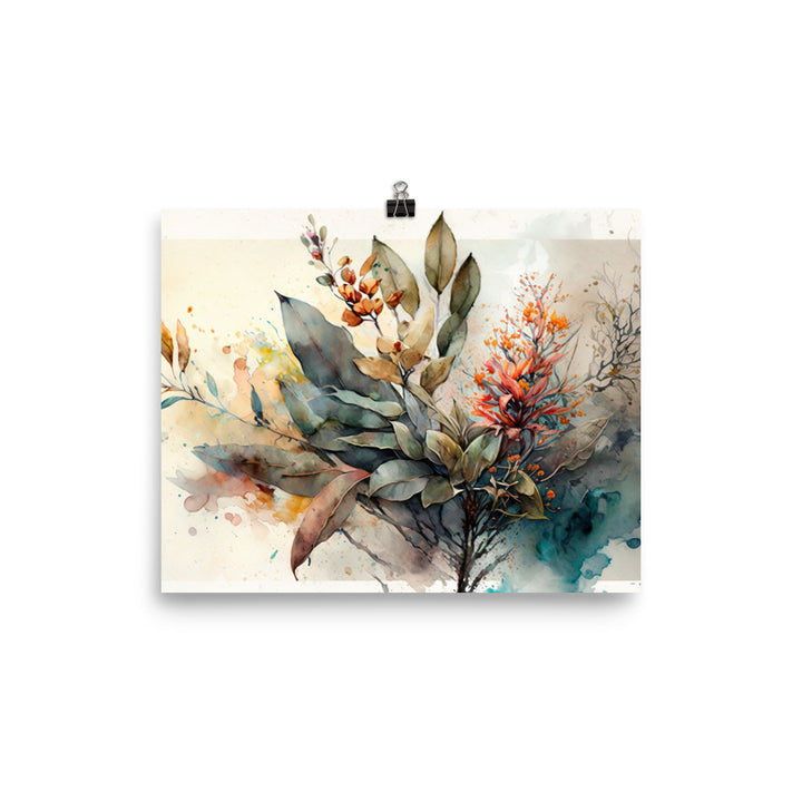 Whimsical Watercolor Floral Wall Art photo paper poster - Posterfy.AI