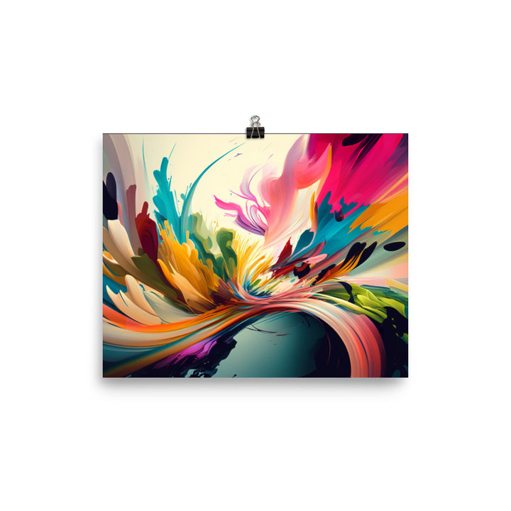 Colorful Abstract Expressionist Wall Art photo paper poster - Posterfy.AI