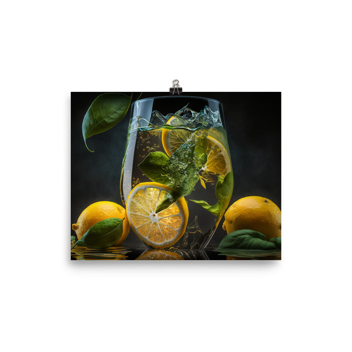 Iced Lemon Tea photo paper poster - Posterfy.AI