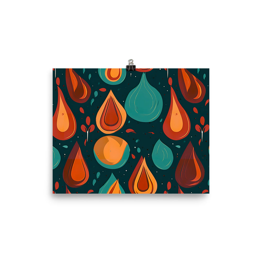 Droplet Pattern photo paper poster - Posterfy.AI