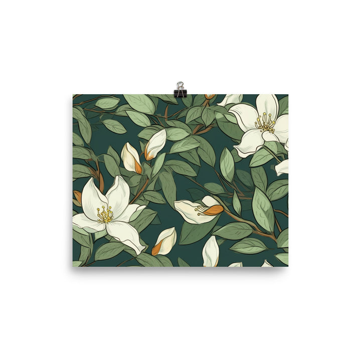Jasmine Pattern photo paper poster - Posterfy.AI