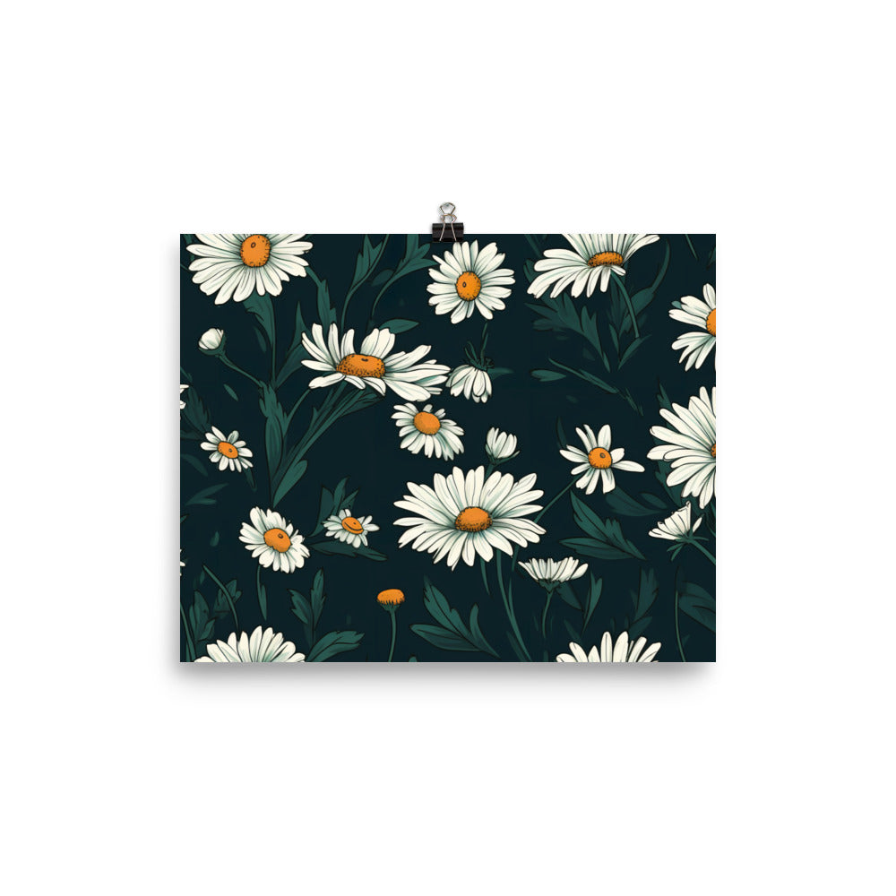 Daisy Pattern photo paper poster - Posterfy.AI