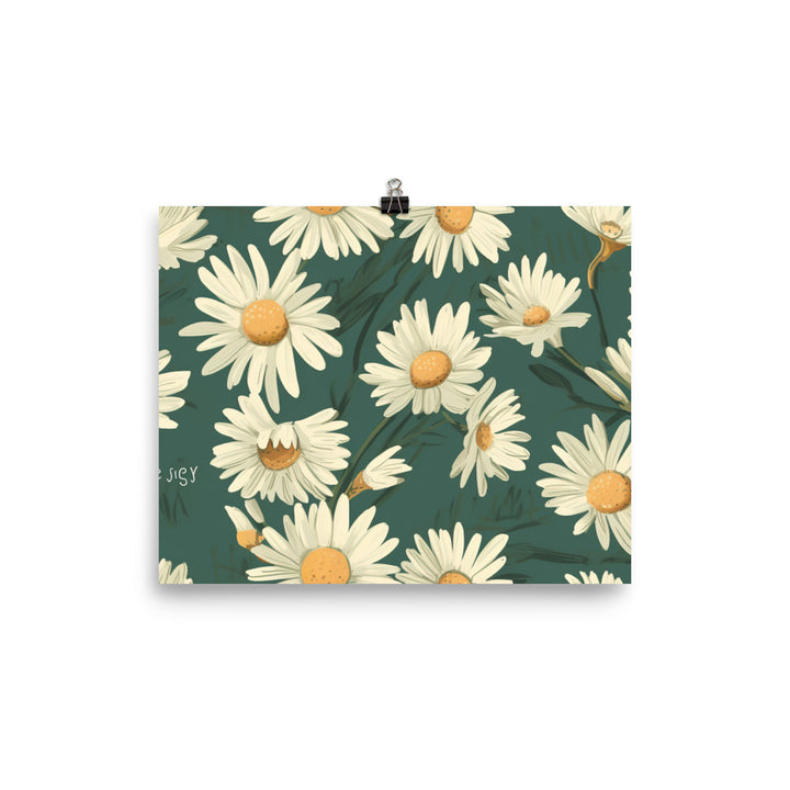 Daisy Pattern photo paper poster - Posterfy.AI