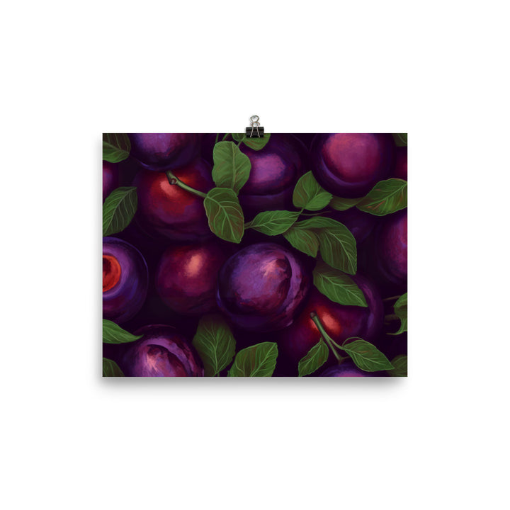 Plums Pattern photo paper poster - Posterfy.AI