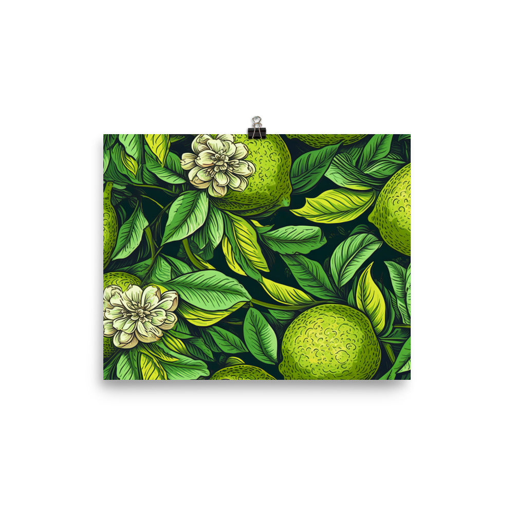 Limes Pattern photo paper poster - Posterfy.AI