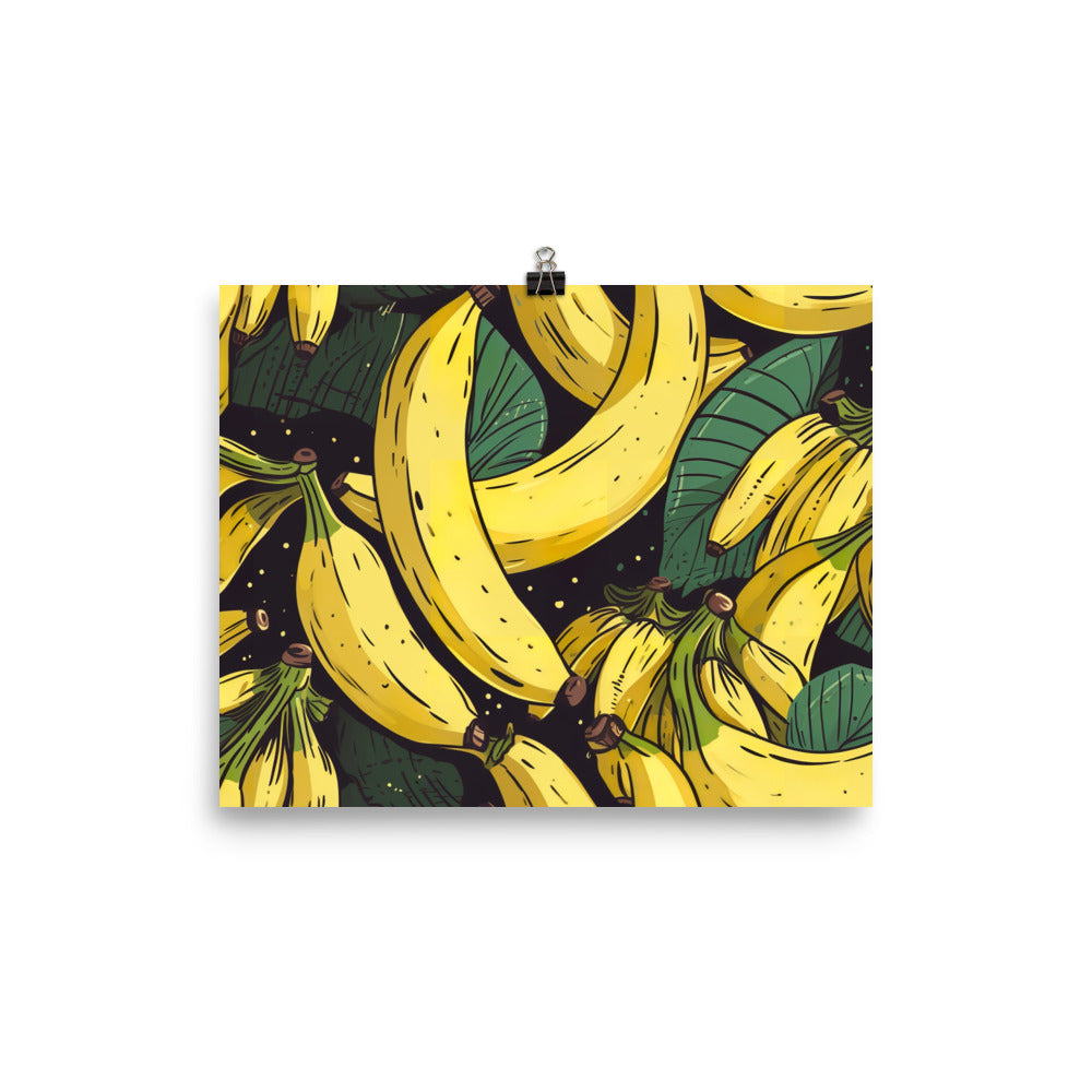 Bananas Pattern photo paper poster - Posterfy.AI