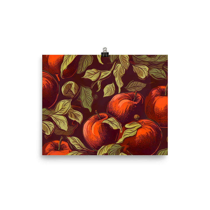 Apples Pattern photo paper poster - Posterfy.AI