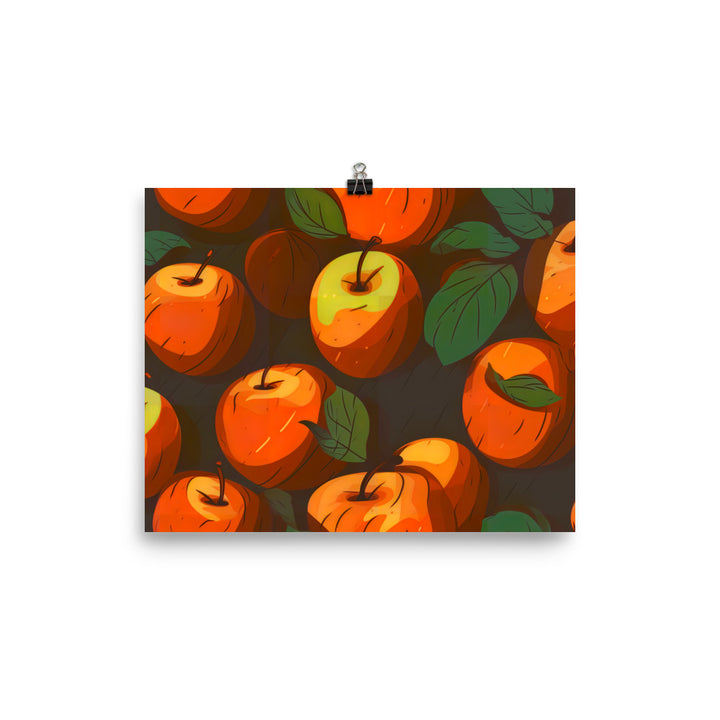 Apples Pattern photo paper poster - Posterfy.AI