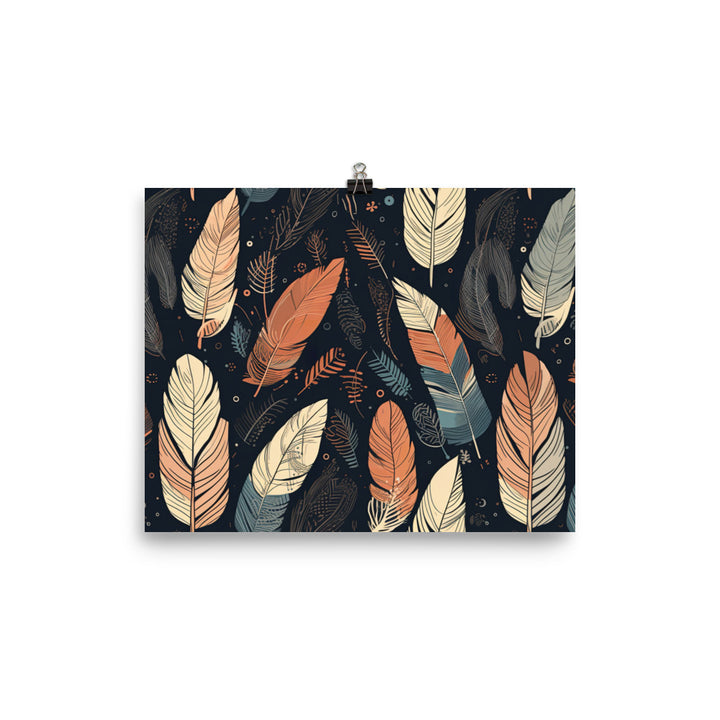 Feather Pattern photo paper poster - Posterfy.AI