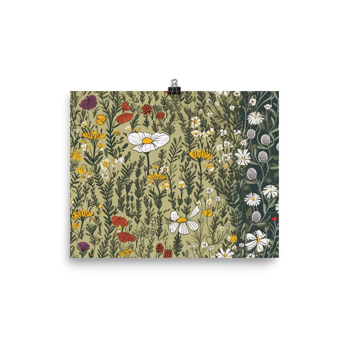 Wildflowers Pattern photo paper poster - Posterfy.AI