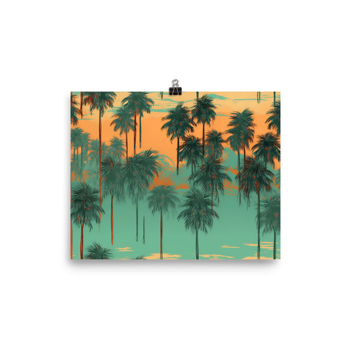 Palm Trees Pattern photo paper poster - Posterfy.AI