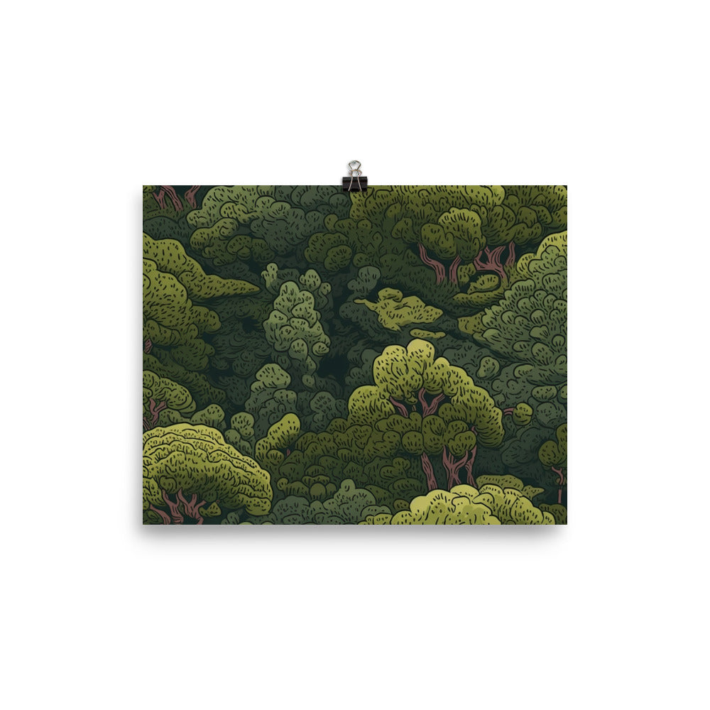 Moss Pattern photo paper poster - Posterfy.AI