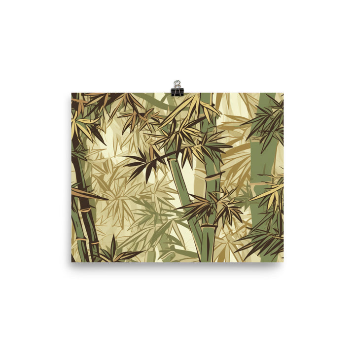 Bamboo Pattern photo paper poster - Posterfy.AI