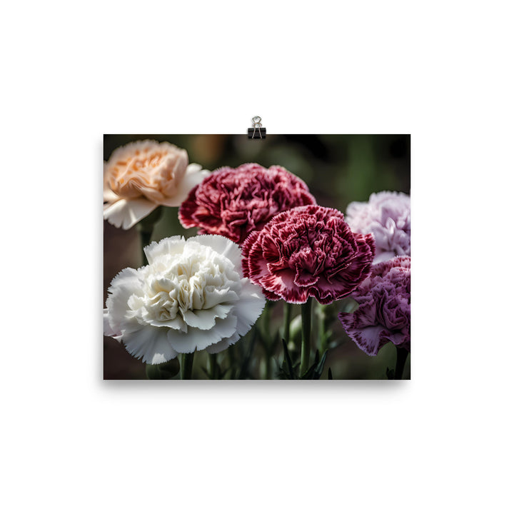 Carnations in the Garden photo paper poster - Posterfy.AI