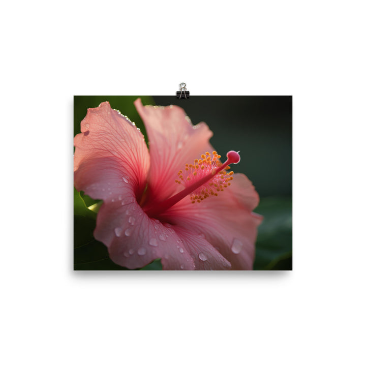 Hibiscus in the Morning Light photo paper poster - Posterfy.AI