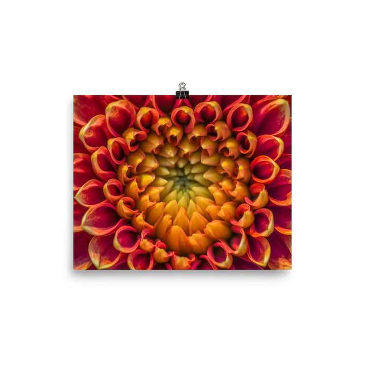 Close-Up of Dahlia Center photo paper poster - Posterfy.AI