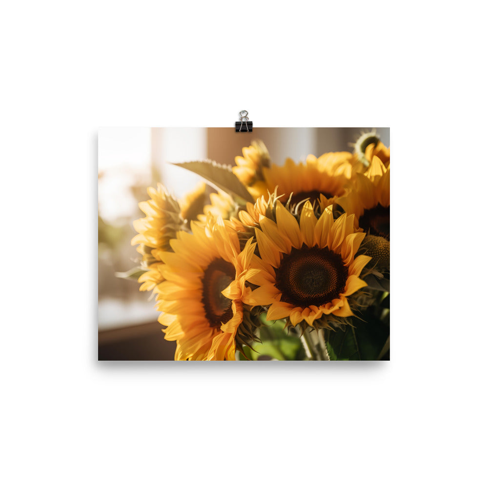 Sunflower Bouquet photo paper poster - Posterfy.AI