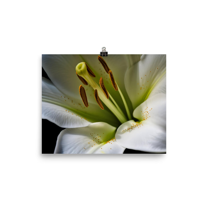 White Lily Close-Up photo paper poster - Posterfy.AI