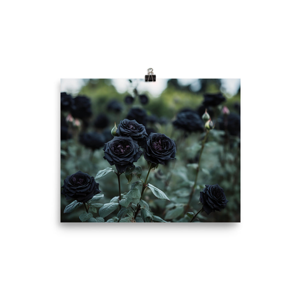 Mysterious Black Roses photo paper poster - Posterfy.AI