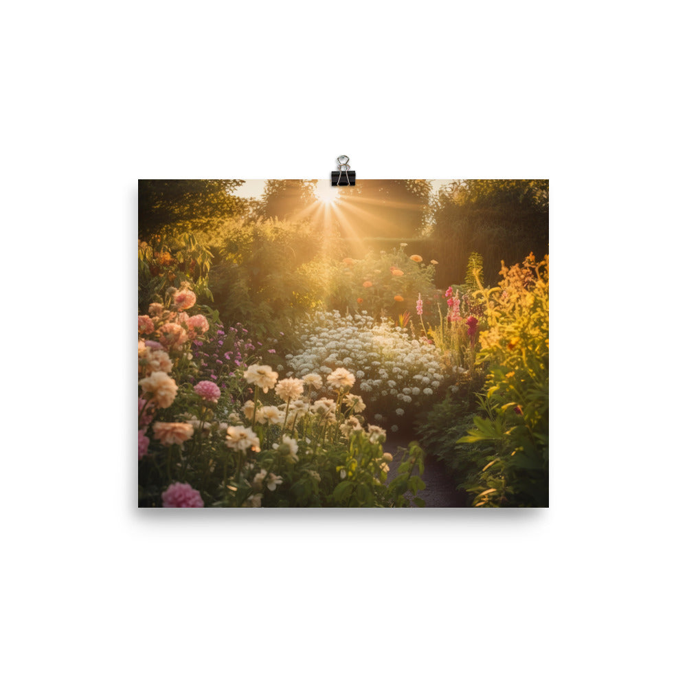 Golden Hour Garden photo paper poster - Posterfy.AI