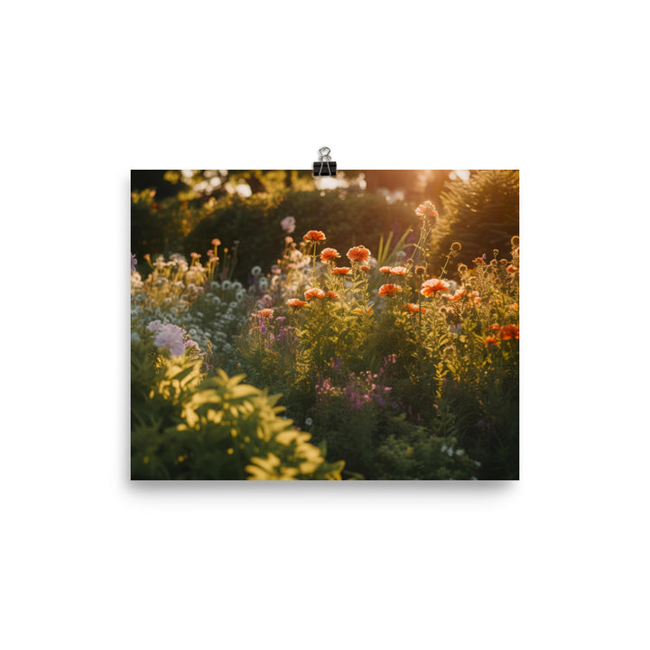 Golden Hour Garden photo paper poster - Posterfy.AI