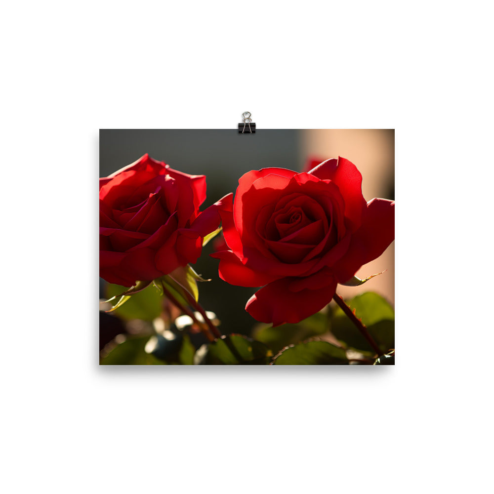 A Sea of Red Roses photo paper poster - Posterfy.AI