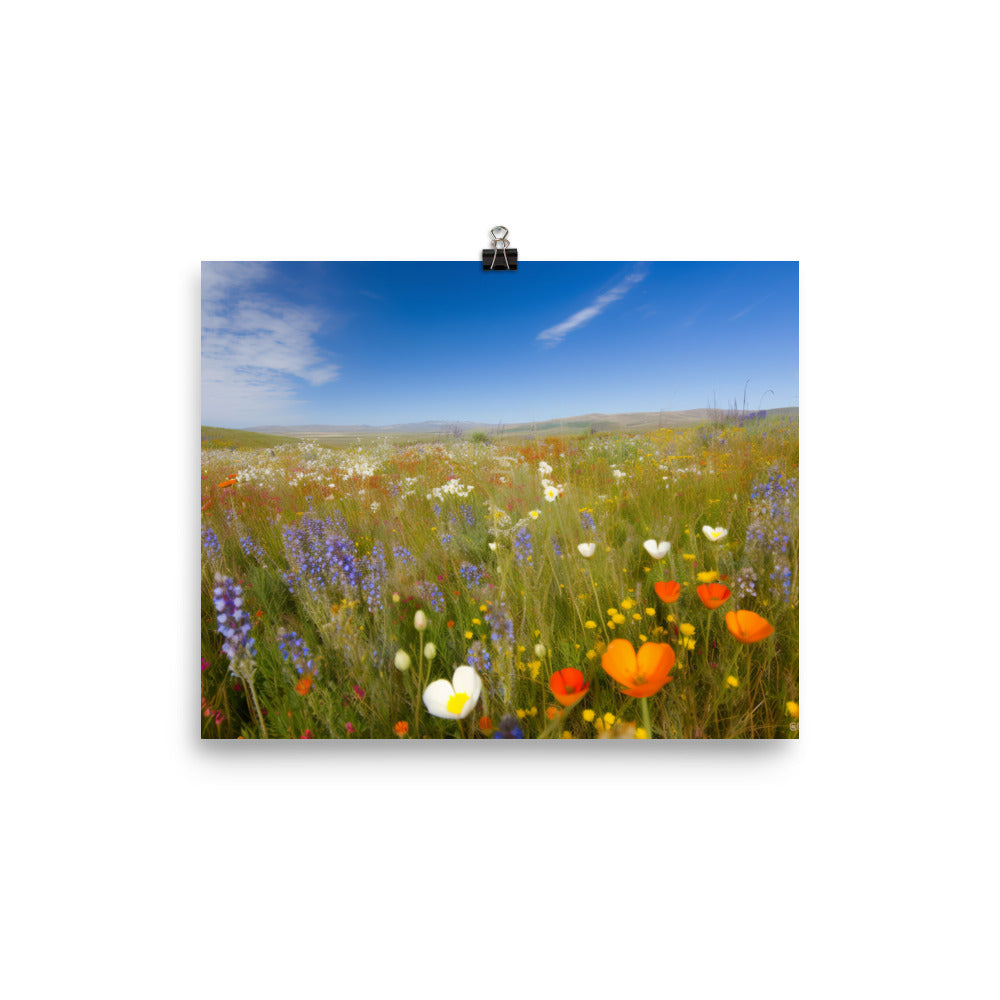 Wildflower Wonderland photo paper poster - Posterfy.AI