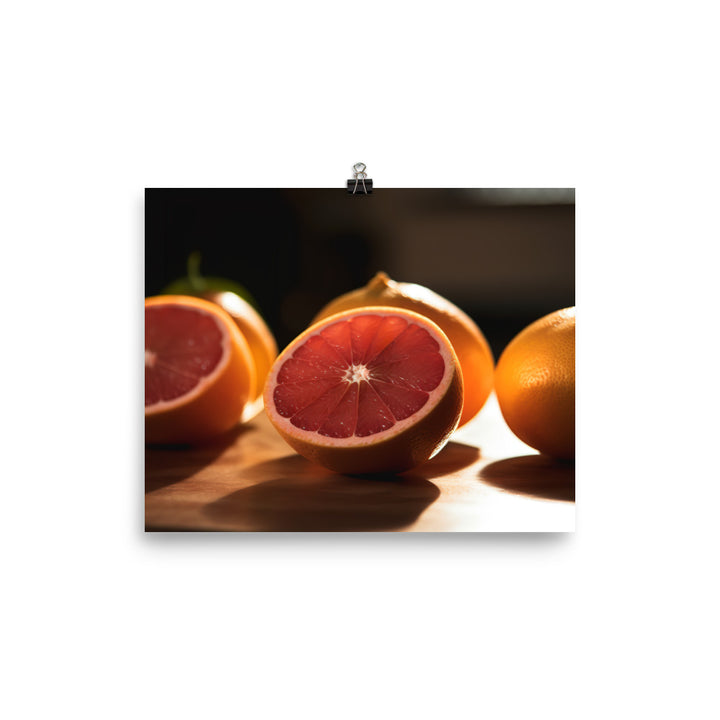 Pink Citrus Sunrise photo paper poster - Posterfy.AI