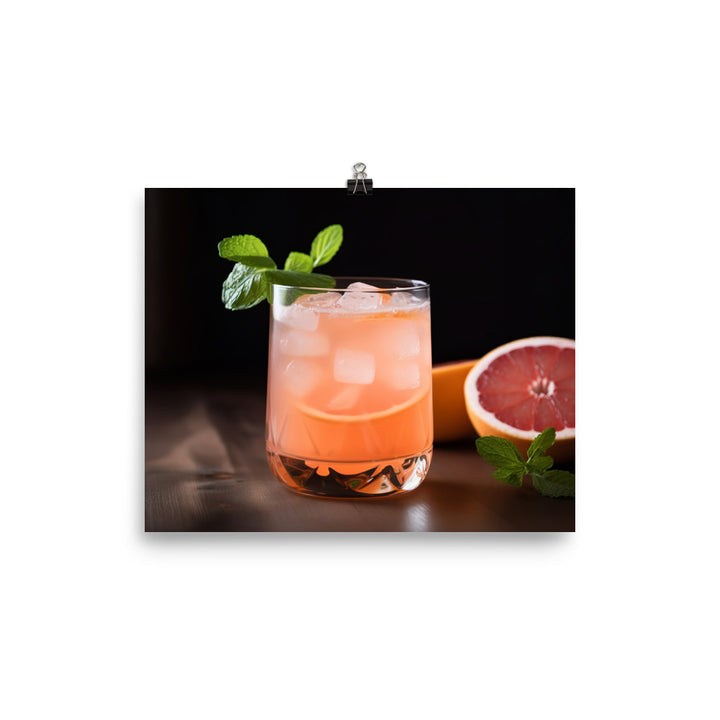 Grapefruit Mocktail photo paper poster - Posterfy.AI