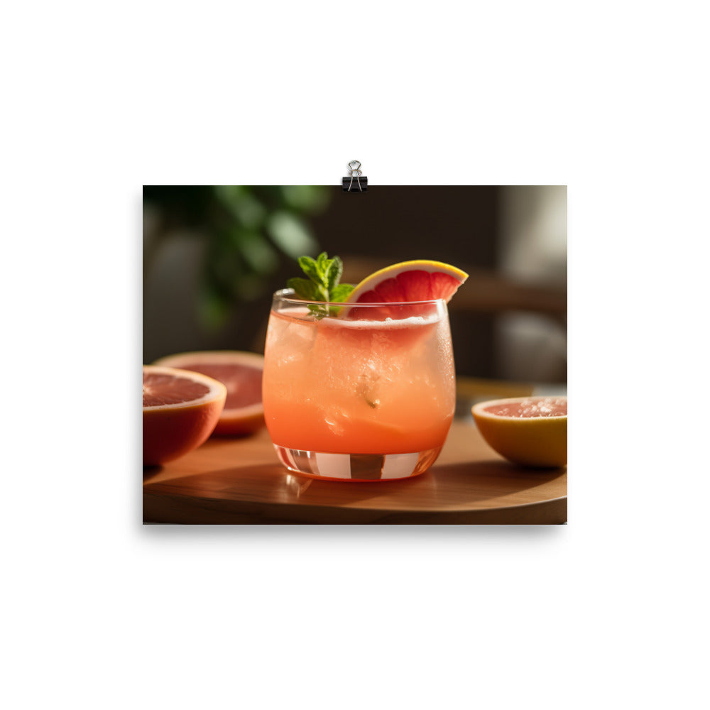 Grapefruit Mocktail photo paper poster - Posterfy.AI