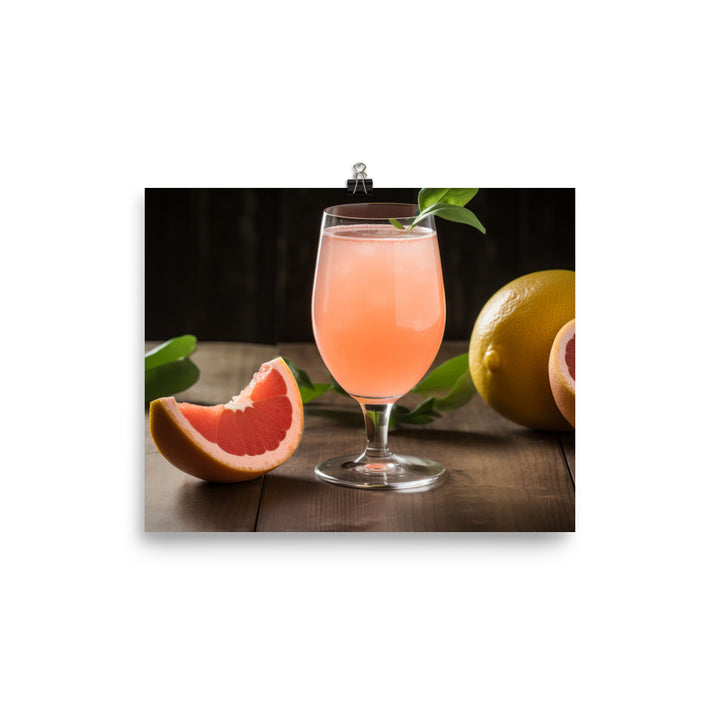 Grapefruit Mocktail photo paper poster - Posterfy.AI