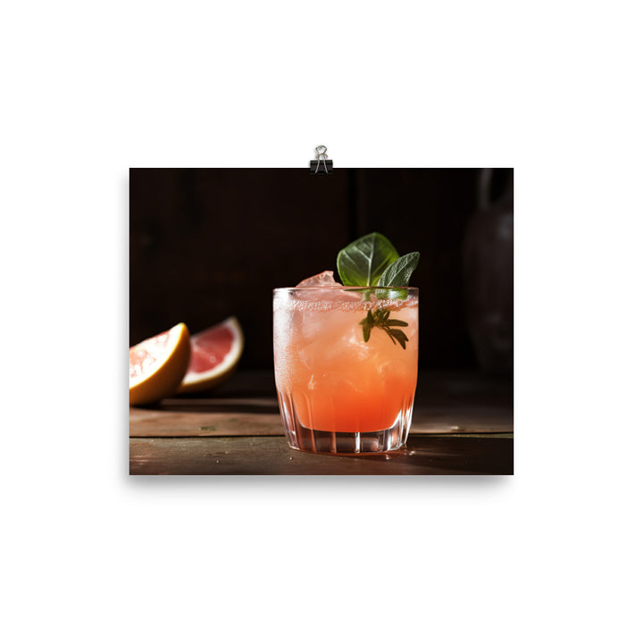 Grapefruit Mocktail photo paper poster - Posterfy.AI