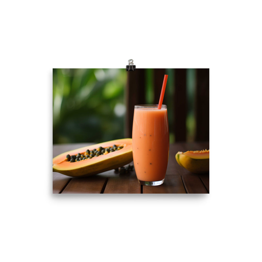 Papaya Smoothie photo paper poster - Posterfy.AI