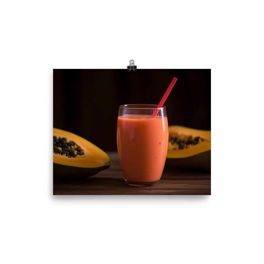 Papaya Smoothie photo paper poster - Posterfy.AI