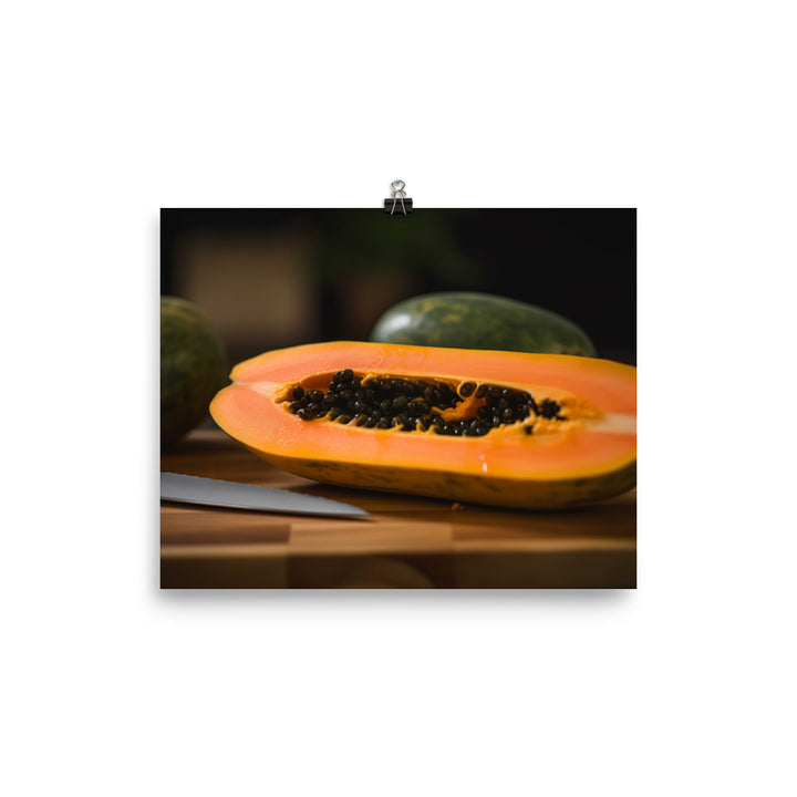 Exotic Papaya Delight photo paper poster - Posterfy.AI